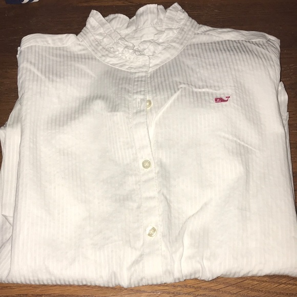 White Vineyard Vines Button Up Blouse - Picture 2 of 2